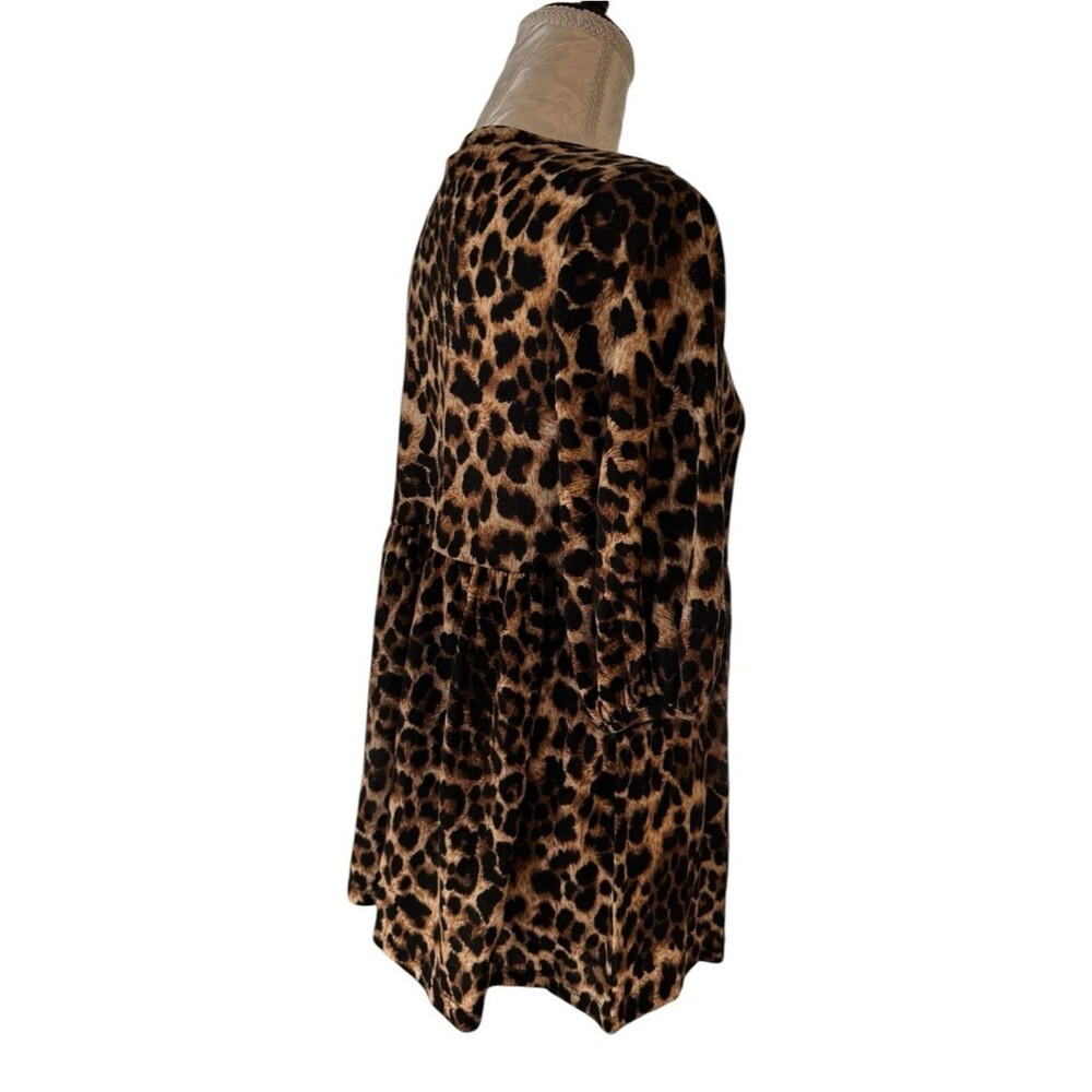 Lime + Chile Leopard Print Peplum Top - Brown - Picture 7 of 10
